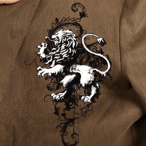 Bad Ass Affliction Blazer - Brown Size Medium